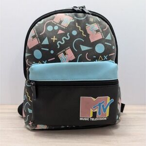 MTV Retro Style Licensed Backpack 80s 90s  Music Television Logo Small Bag